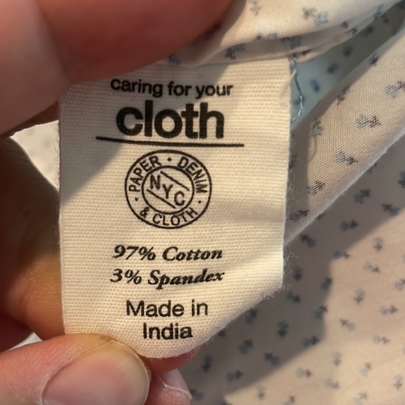 Men’s Paper Denim & Cloth Short Sleeve Button Up Shirt, large slim fit - Picture 5 of 5